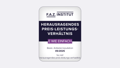 FAZ FAZ Institut Siegel für herausragendes Preis-Leistungs-Verhältnis