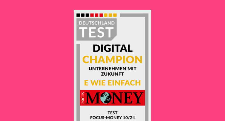 Siegel von Focus Money für E WIE EINFACH als Digital Champion